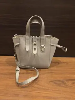 【美品】FURLA 2way NET MINI トート ショルダー グレージュのサムネイル
