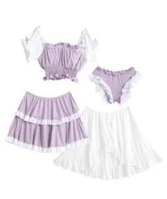 DearMyLove】サイドレースアップリボン水着 品番：534279 ピンク