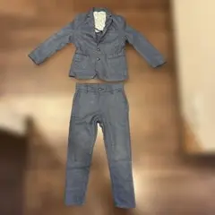 H&M キッズ フォーマル スーツ セットアップ 120cm ブルー 涼しい
