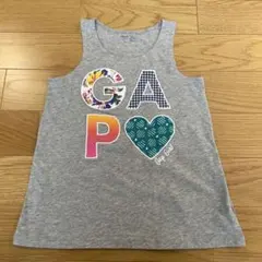 Gap Kids タンクトップ 140cm グレー　刺繍