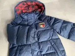 TOMMY HILFIGER キッズ用 ネイビー ダウンコート フード付き