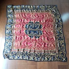 LANCEL シルクスカーフ 赤・黒・金