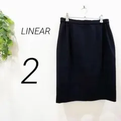 LINEAR タイトスカート　ネイビー　スーツ　オフィス　膝丈　リクルート