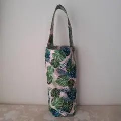 ハンドメイド ペットボトルホルダー ハワイアン ペールピンク(モンステラ)