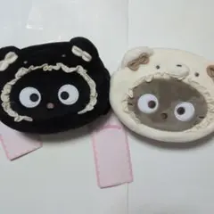 チョコキャット 顔型ポーチ 2個セット