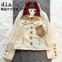 新品タグ付 d.i.a 十字架刺繍 チェック襟ブルゾン 金ボタン y2k ギャルのサムネイル