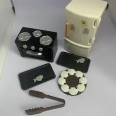 シルバニアファミリー キッチンセット　冷蔵庫　ガスレンジ