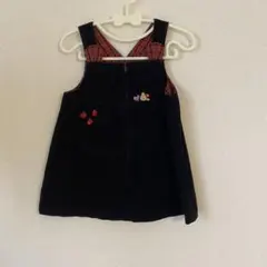 ネイビー コーデュロイ ジャンパースカート 80cm ファミリア