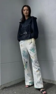 MOUSSY アートパターンパンツ 総柄 アート柄 ペイントのサムネイル