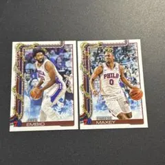 Tyrese Maxey Joel Embiid 2025 Topps ホリデー