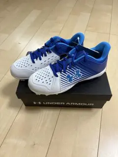 UNDER ARMOUR LEADOFF スパイク 23.5 ホワイト/ブルー