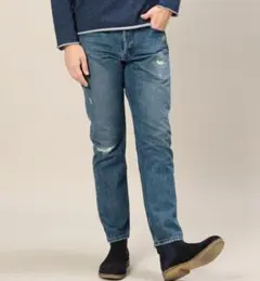 ユナイテッドアローズBYビューティー&ユースダメージセルビッジデニムジーンズ