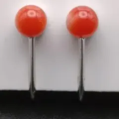 珊瑚イヤリング 〜優雅に宿る紅の気品〜