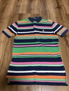 90's Polo Ralph Lauren マルチボーダーポロシャツ XS