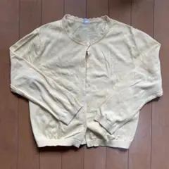 【UNIQLO】 薄い黄色 カーディガン 130