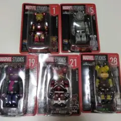 Happyくじ MARVEL ベアブリック賞 5個セット