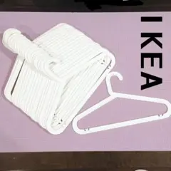 【IKEA廃盤品】BAGIS★ハンガー20本セット★ホワイト