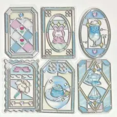 2444＊ステンドグラス風シール ⑥ 6枚 おすそ分け セット