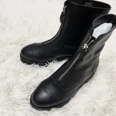 ほぼ新品 ing イング フロントジップブーツ 23 ブラック