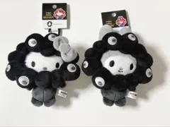 ミャクミャク サンリオぬいぐるみ モノクロ ブラック キティ マイメロディ