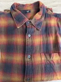 ユニクロ 3XL フランネルシャツ　オンブレチェック