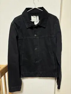 未使用品　ZARA ザラ　ベーシックデニムジャケット　ブラック　Lサイズ
