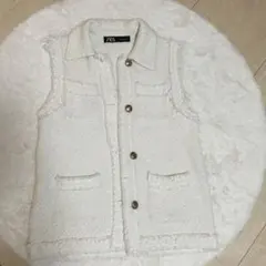 値下げ　ZARA ツイード ジレ ジャケット