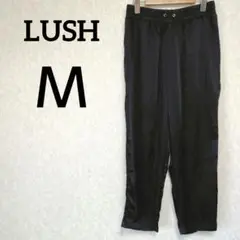 一点物✨LUSH【Ｍ】サテンカジュアル パンツ ブラック ウエストゴム