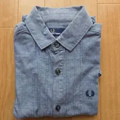 希少　FRED PERRY　薄めドット柄　長袖シャツ　Mサイズ