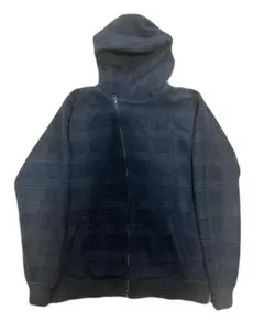 BEAMS チェック フルジップパーカー M