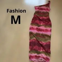 Fashion ワンショルダー ワンピース【M】値下げok