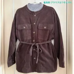 Samansa Mos2 blue ハチの巣コーデュロイシャツジャケットのサムネイル