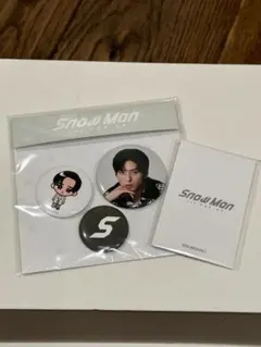 SnowMan目黒蓮 ✴︎ポップアップ韓国限定✴︎缶バッジ&フォトカードパックB