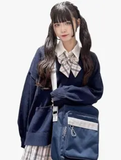 WEGO ネイビー ニットカーディガン 学生服