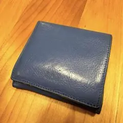 IL BISONTE コンパクト 二つ折り財布 青 ブルーのサムネイル