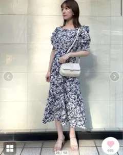 スナイデル　2wayデザインプリントワンピース　M