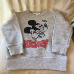 グローバルワークス　ミッキーマウス トレーナー 100cm グレー