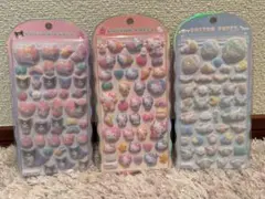 『国内正規品』サンリオ コットンパフィ　シール　3枚キティ　シナモロール　クロミ