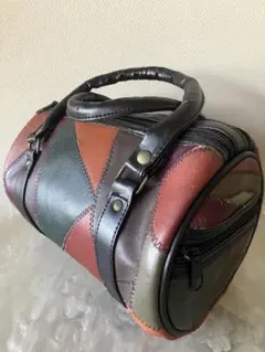 【1980s vintage】昭和レトロパッチワークレザーハンドバッグヒッピー