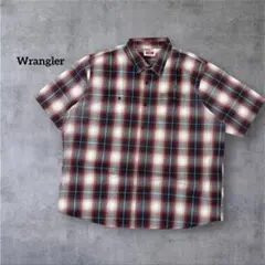 ラングラー　チェック柄シャツ　オーバーサイズ　赤色系　3XL