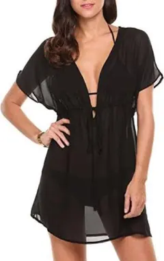 【レア】FOREVER 21 シースルー ワンピース ブラック L