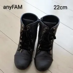 anyFAM　リボン付きブーツ