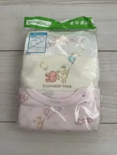 ELFINDOLL 長袖ショルダーロンパース 3枚組　新生児にも　70