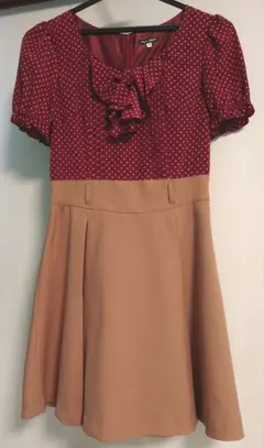 レストローズ 水玉切り替えワンピース