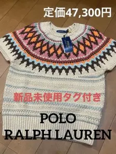 新品タグ付　Polo Ralph Lauren ノルディック柄 半袖セーター
