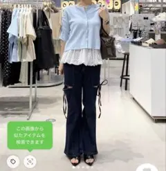 ローリーズファーム tシャツ ショルダーパフカーディガン