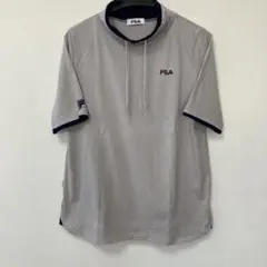 FILA 半袖カットソー グレー ネイビー ハイネック　Tシャツ Lサイズ