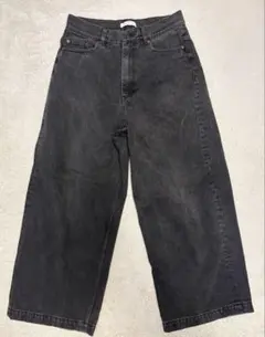 FREAKS STORE ストレートワイドデニムパンツ　ブラック　Mサイズのサムネイル