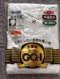 GUNZE 長袖丸首 Tシャツ LL ホワイト