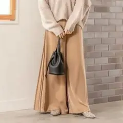 fifth フィフス バックプリーツワイドパンツ ベージュ 美品